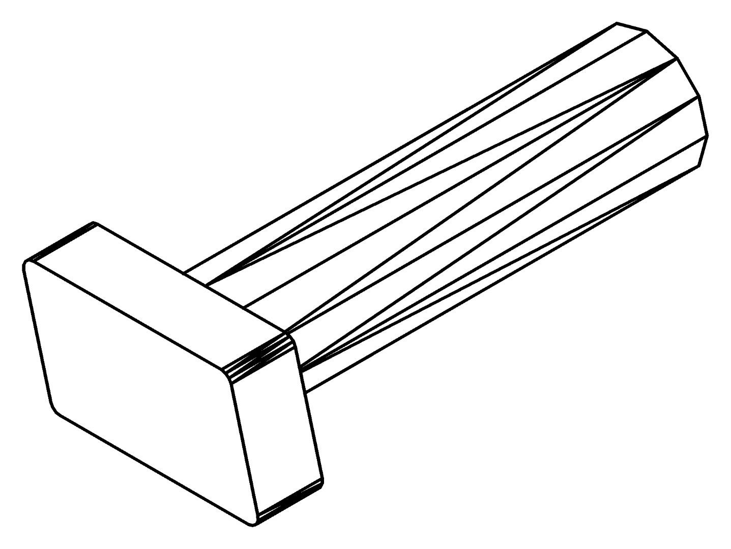 Rombusschraube M6 x 22, 1412, LM6x22, , Farbe: Blank