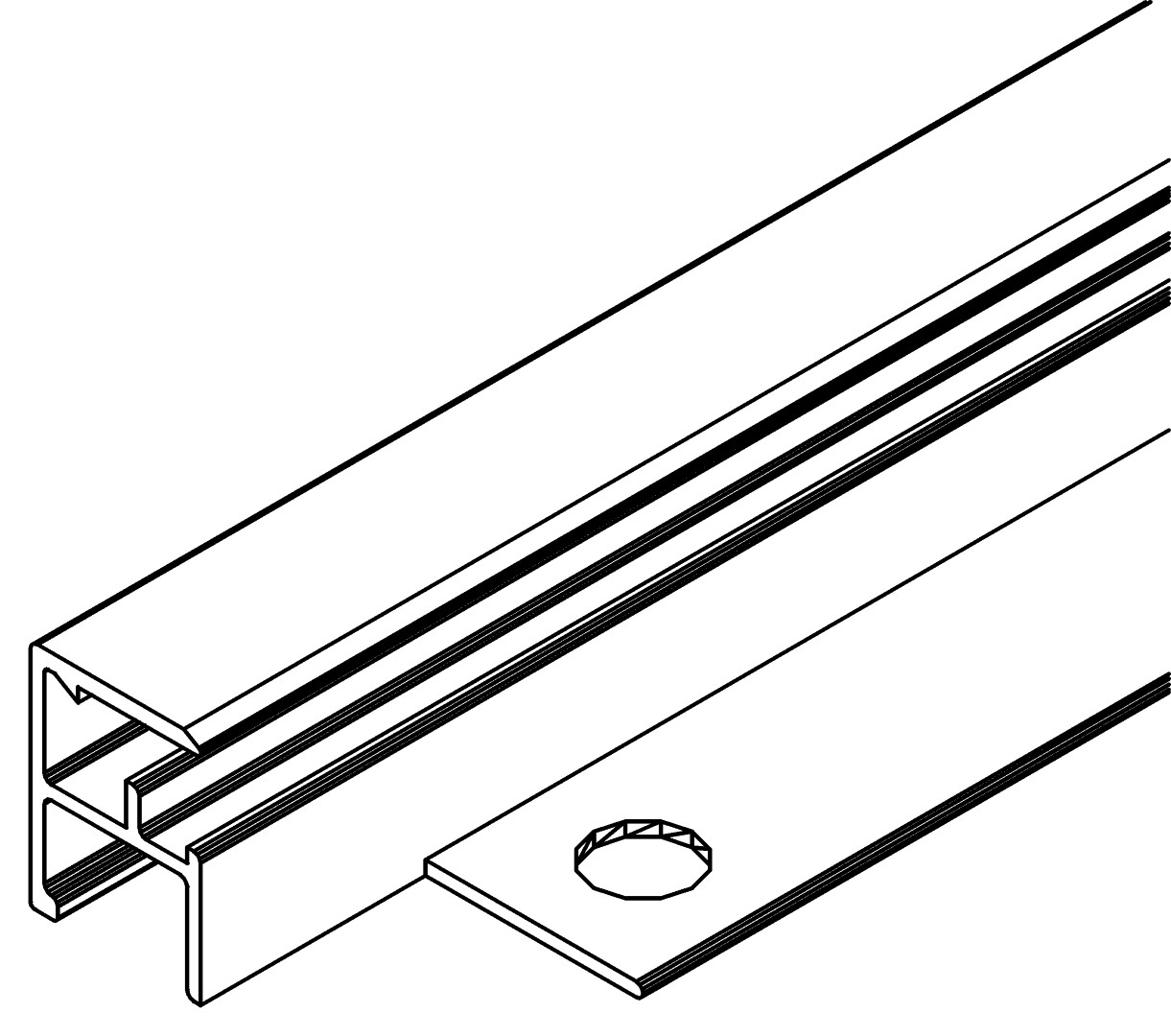Fensterprofil, u., 2363, L735, dark grey, Pantone-, Farbe: Anthrazit