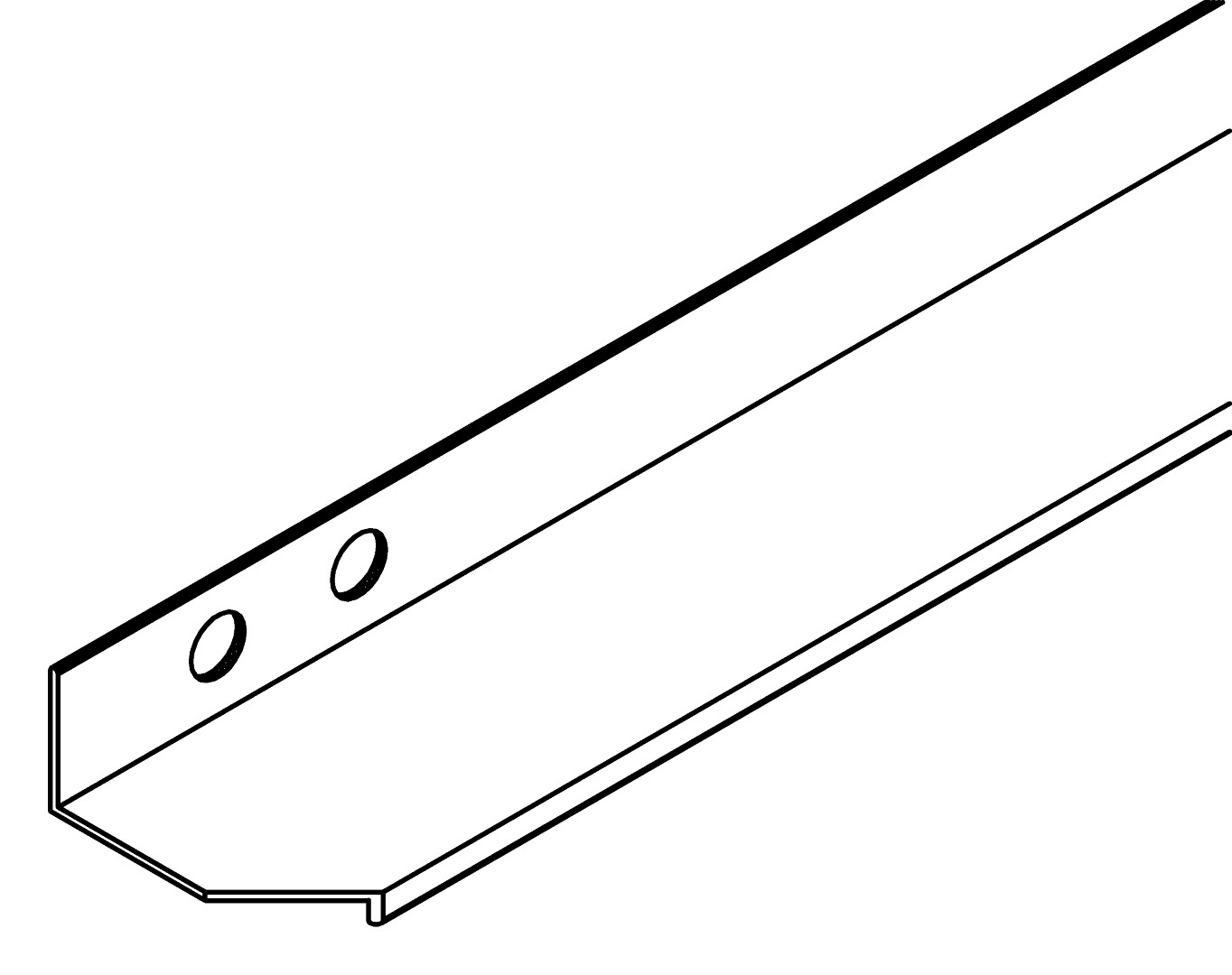 Bodenprofil, Vorne, 2031, L641,5, black, Pantone-4, Farbe: Schwarz