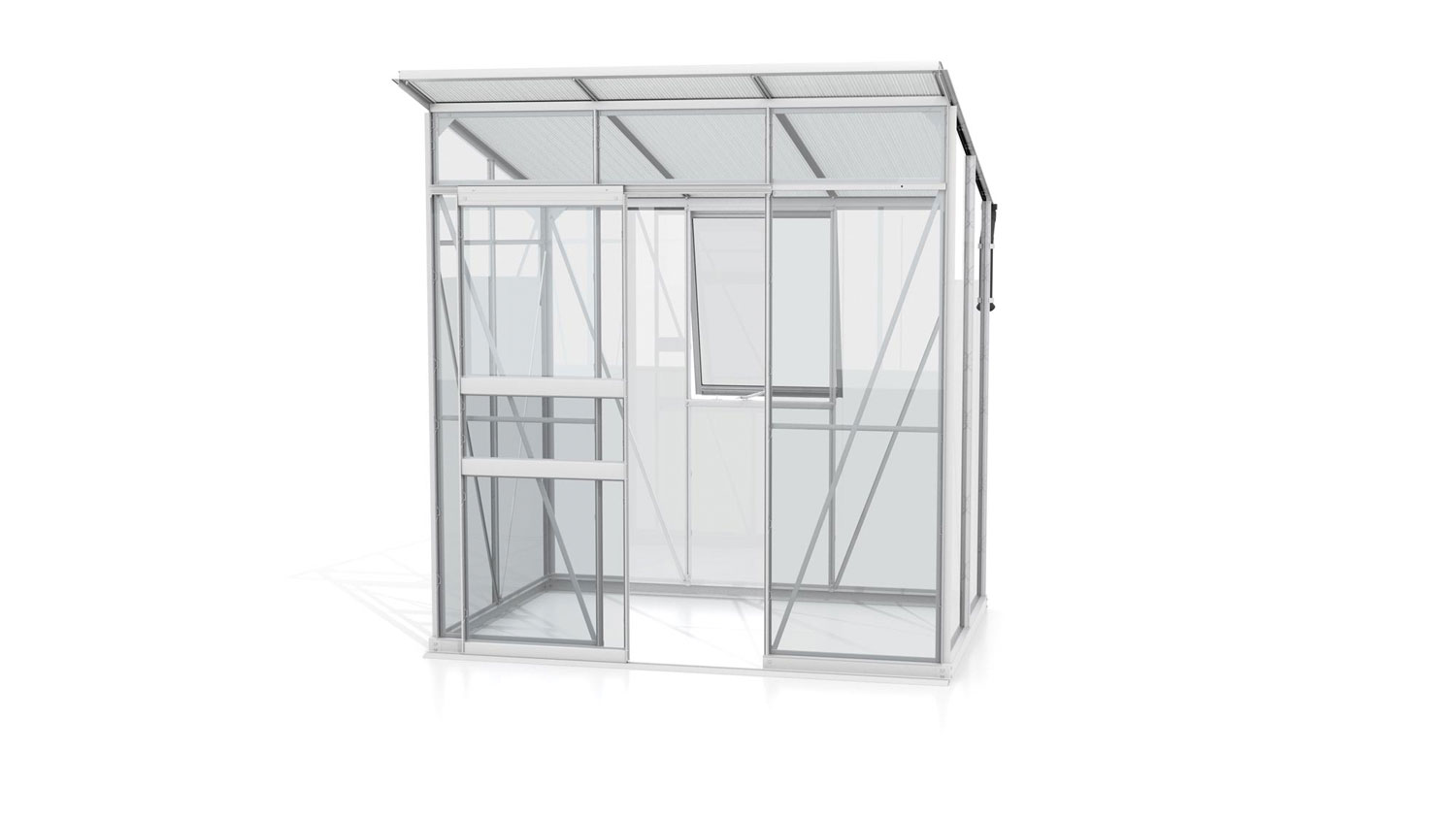 Gewächshaus Palma 3250, Farbe: Aluminium eloxiert, verglast mit: Sicherheitsglas (ESG)