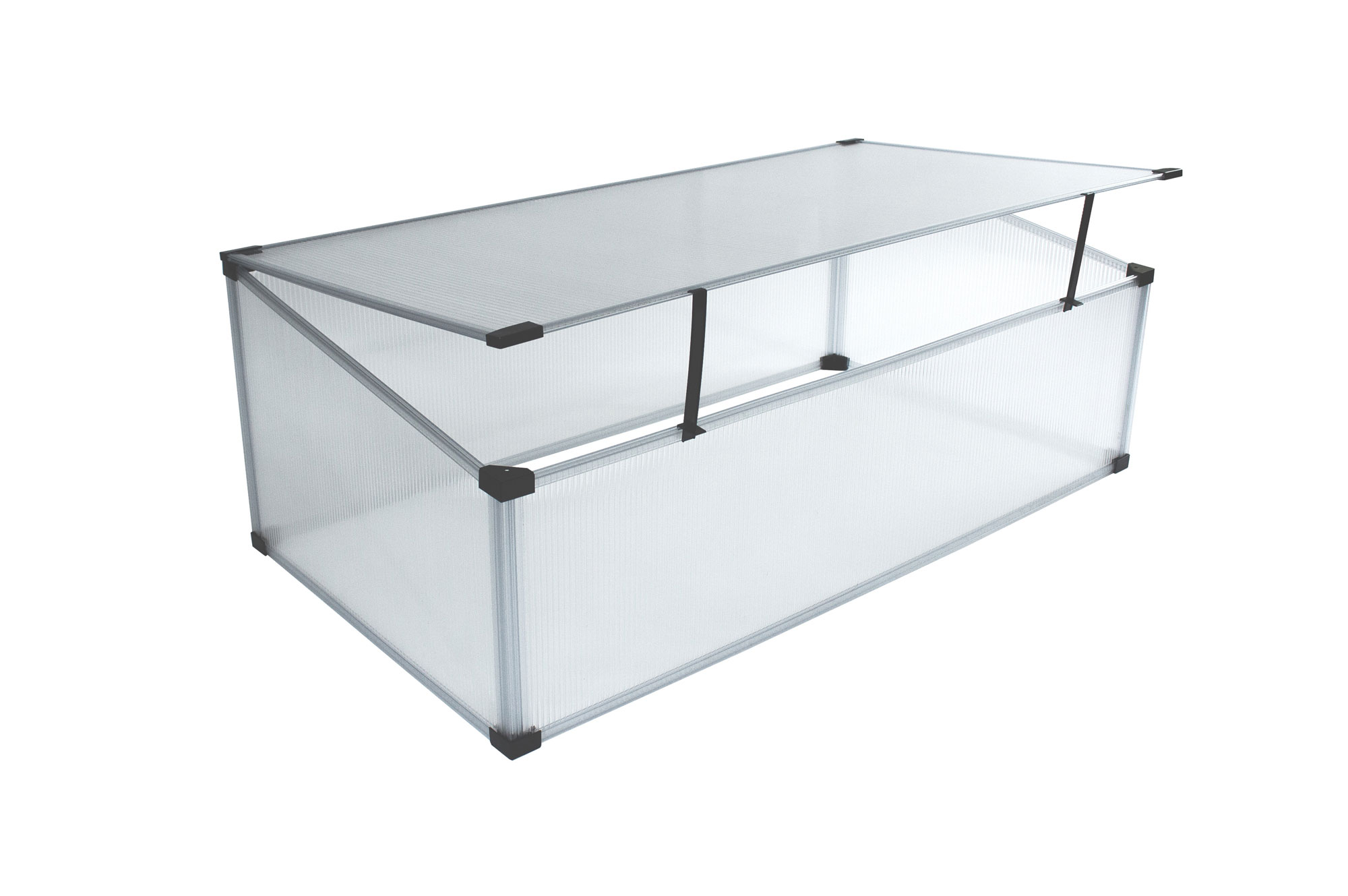 Frühbeet Feronia mit Pultdach, Farbe: Transparent, verglast mit: Hohlkammerplatten (HKP)