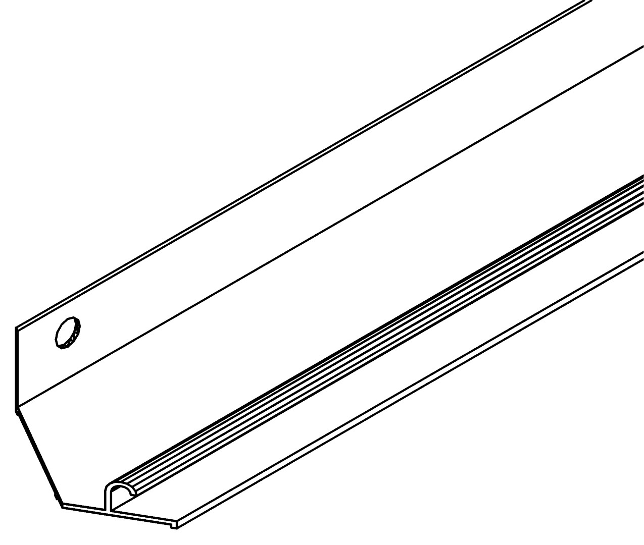 Bodenprofil, türseitig, 6002, L1887, dark grey, Pa, Farbe: Anthrazit