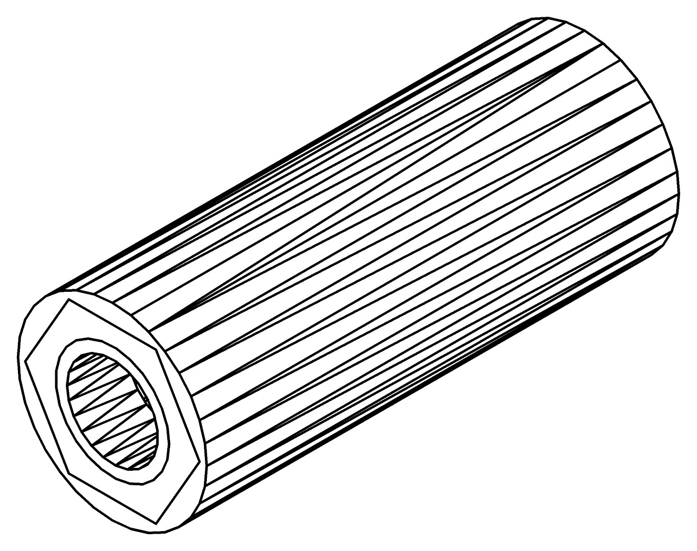 Schraubenverlängerung, 6041, LM5x25, , Farbe: Blank