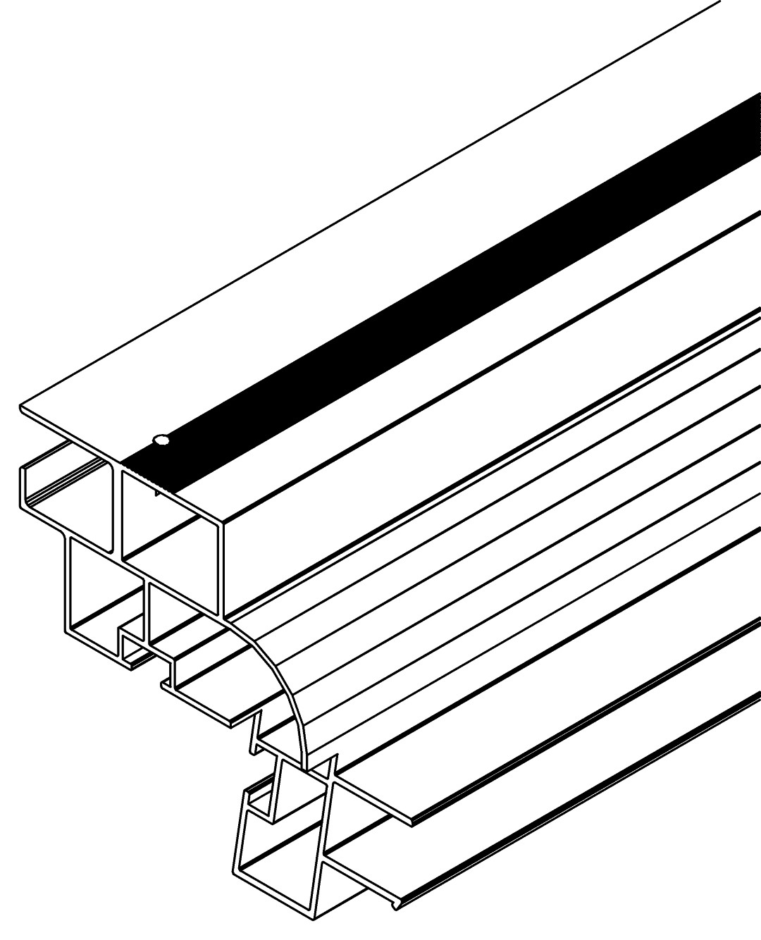 Eckprofil, Dach, 7428, L2590, white, RAL 9003, Farbe: Weiß pulverbeschichtet