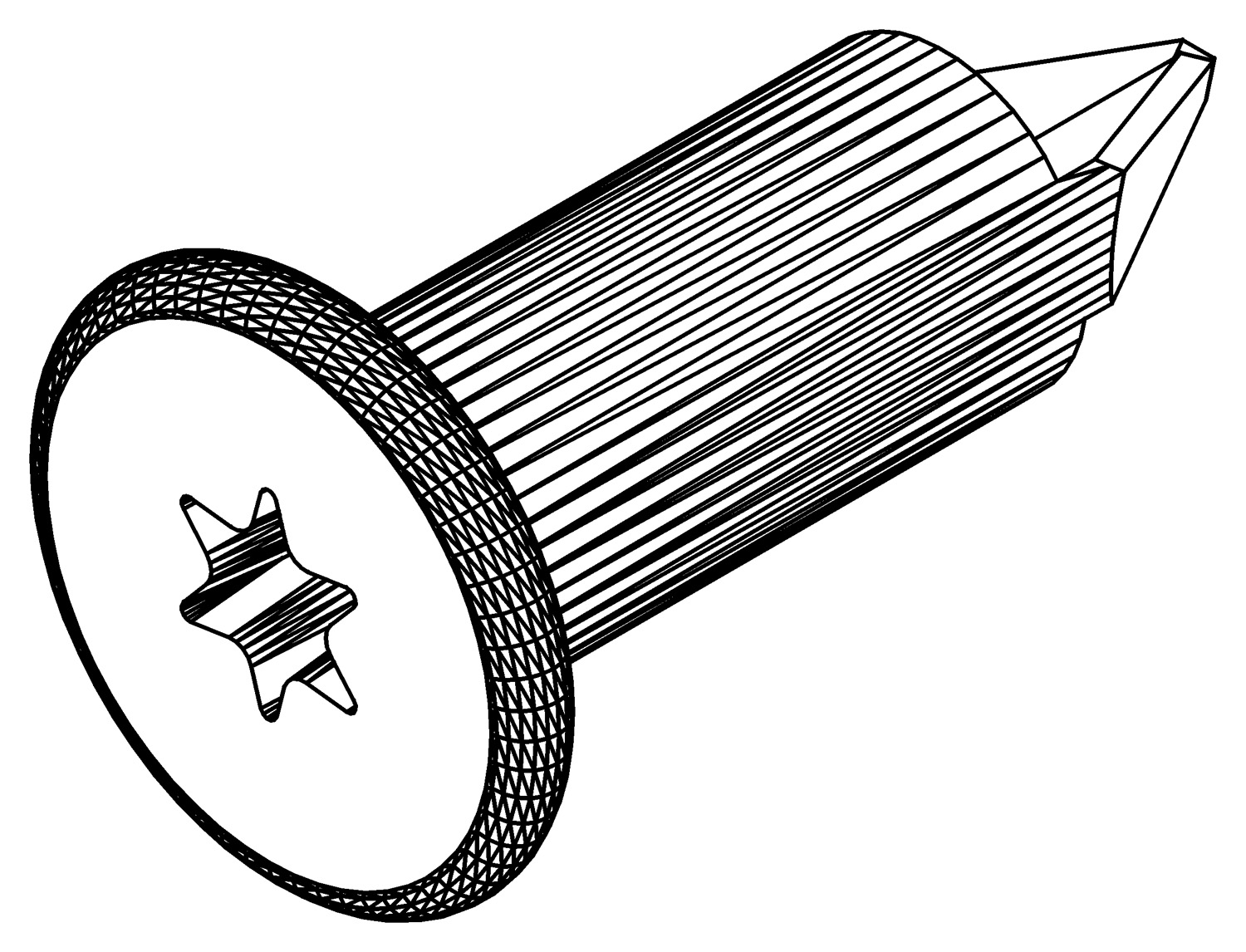 VA Schraube 4.2 x 13,T10 - senkkopf selbstschneide, Farbe: Schwarz