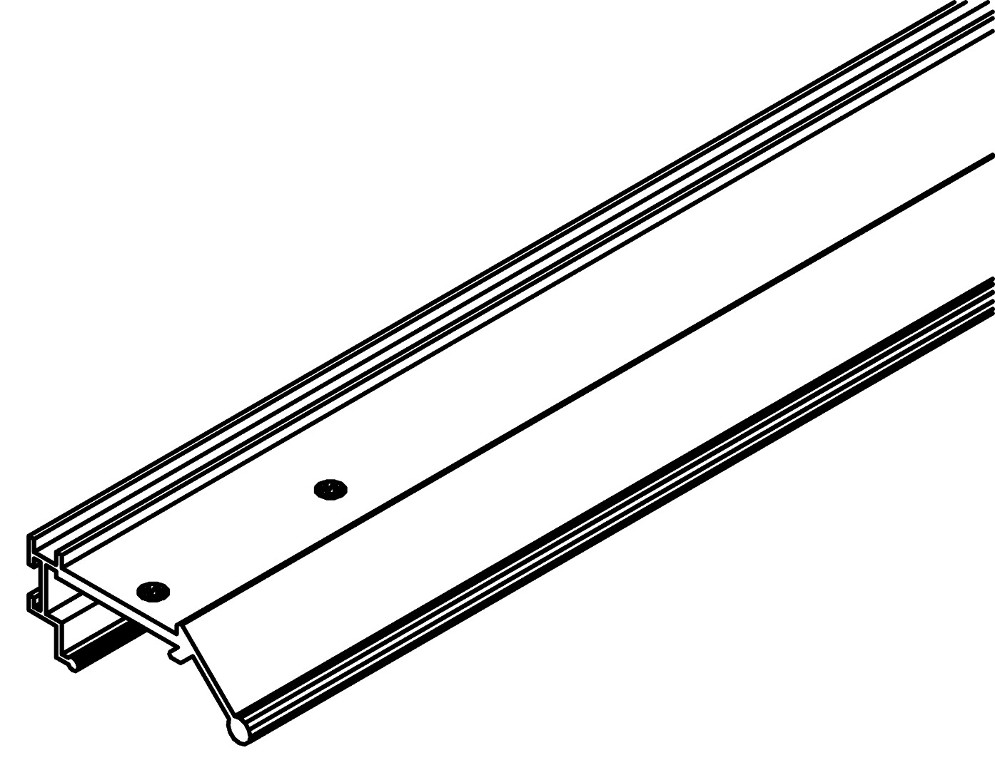 Türprofil, senkrecht, 2099, L1923, white, RAL 9003, Farbe: Weiß pulverbeschichtet