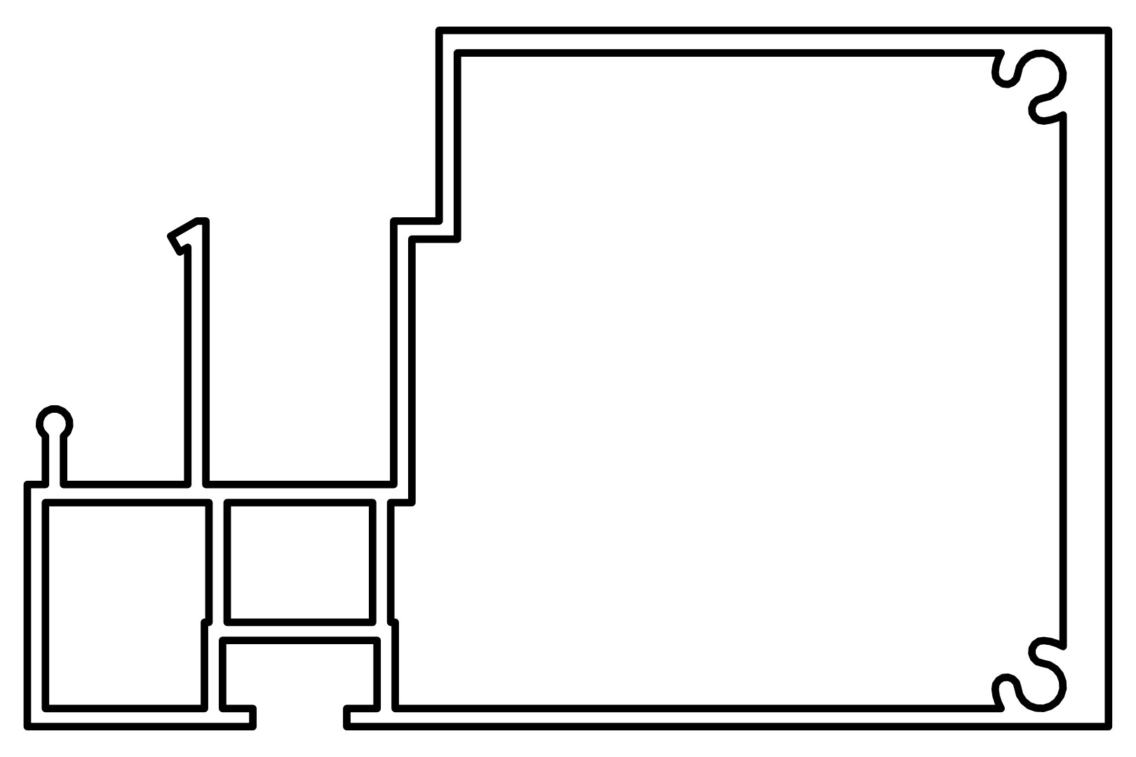 2 Tür Innen Seite, 7490, L1728, , Farbe: Blank
