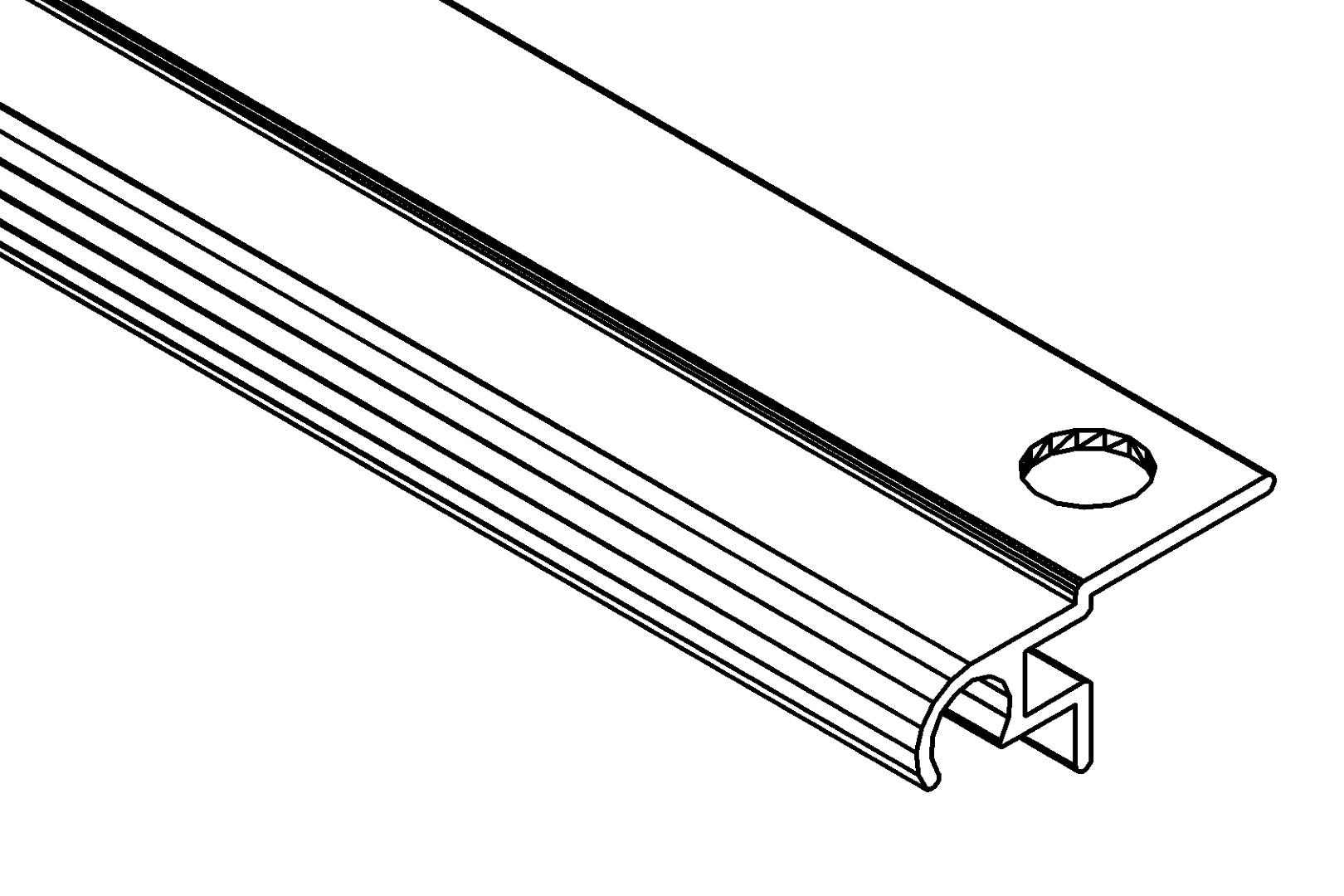 Fensterprofil, unten, 1581, L1200, , Farbe: Blank