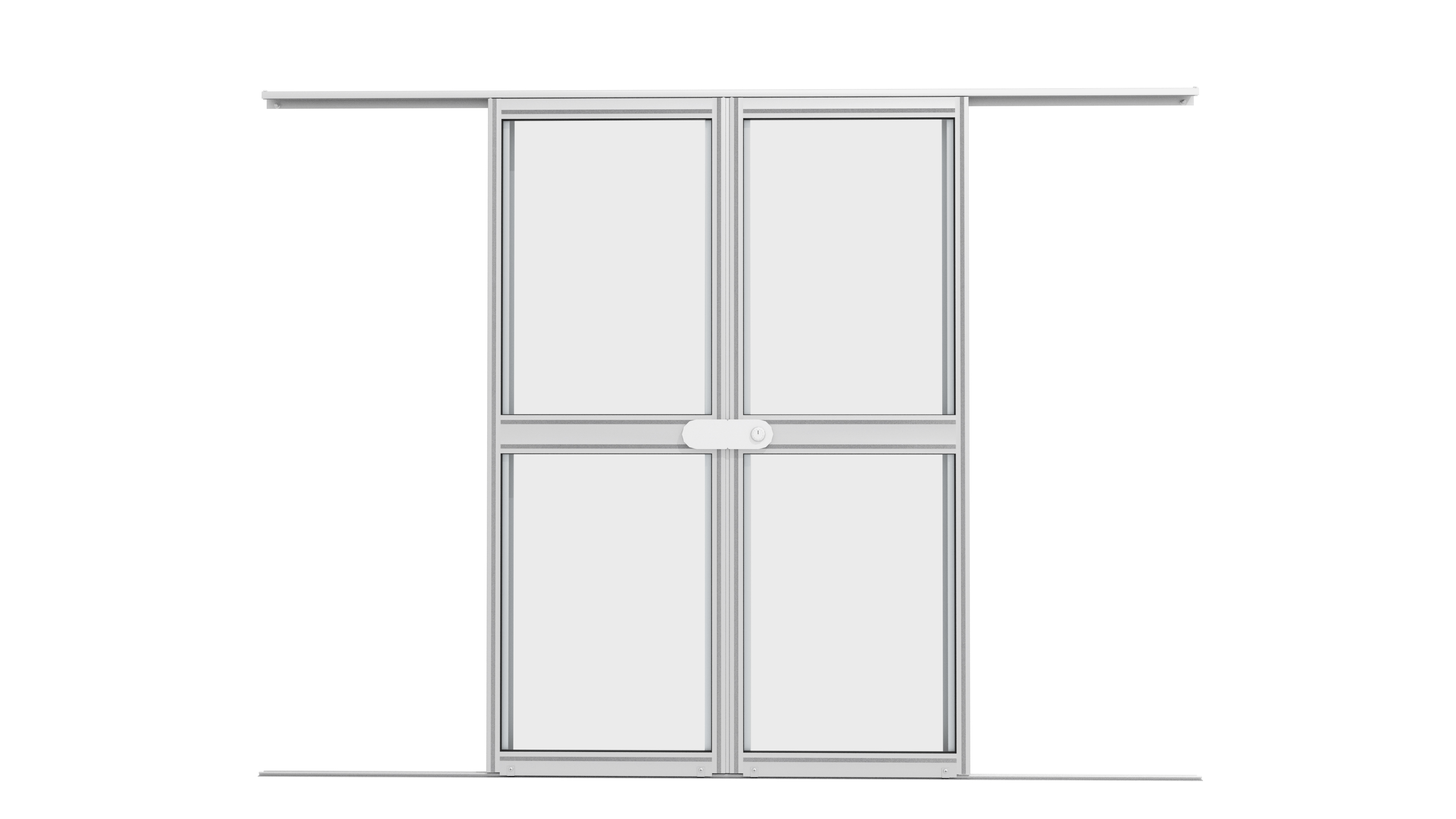 Doppeltür-Set Helena/Athena, Farbe: Aluminium eloxiert