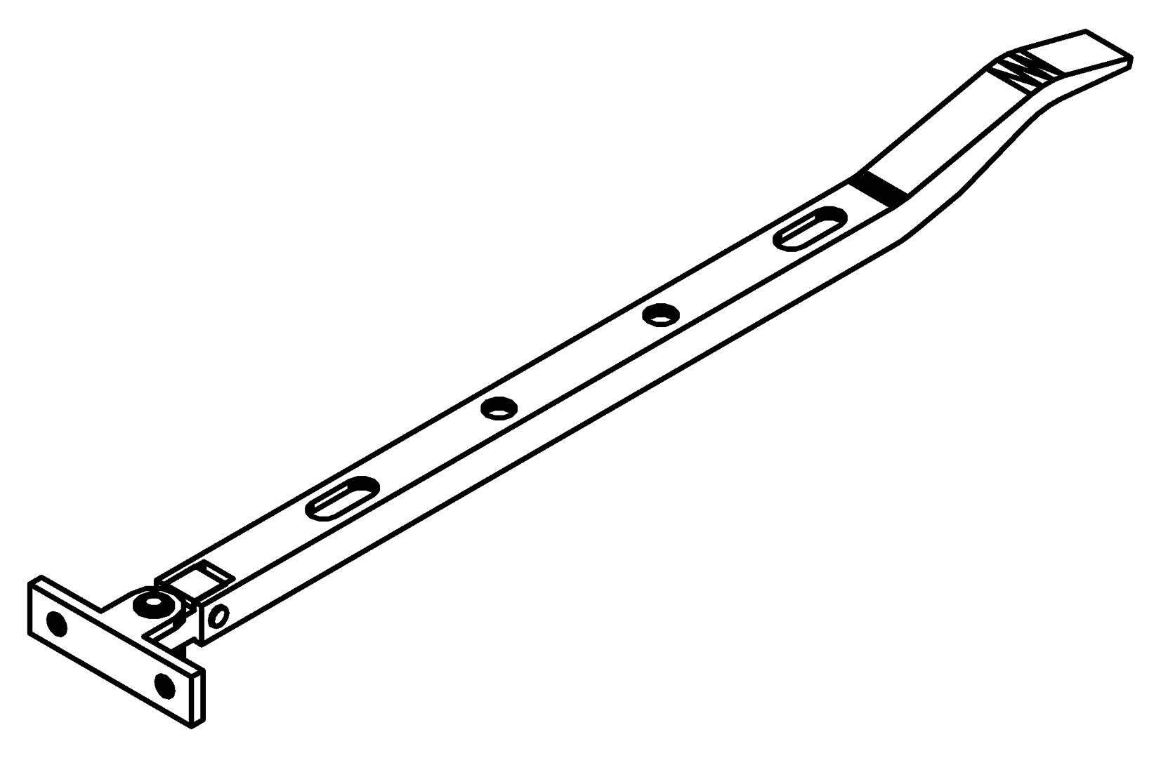 Fensteraufsteller, 1067, L295, white, RAL 9003, Farbe: Weiß pulverbeschichtet