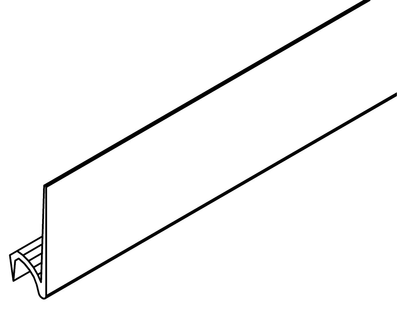 h Plastik, 1307, L1210, , Farbe: Blank