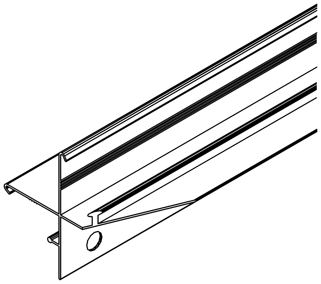 Eckprofil, Dach, 4137, L679,5, green, Pantone-560C, Farbe: Smaragd pulverbeschichtet
