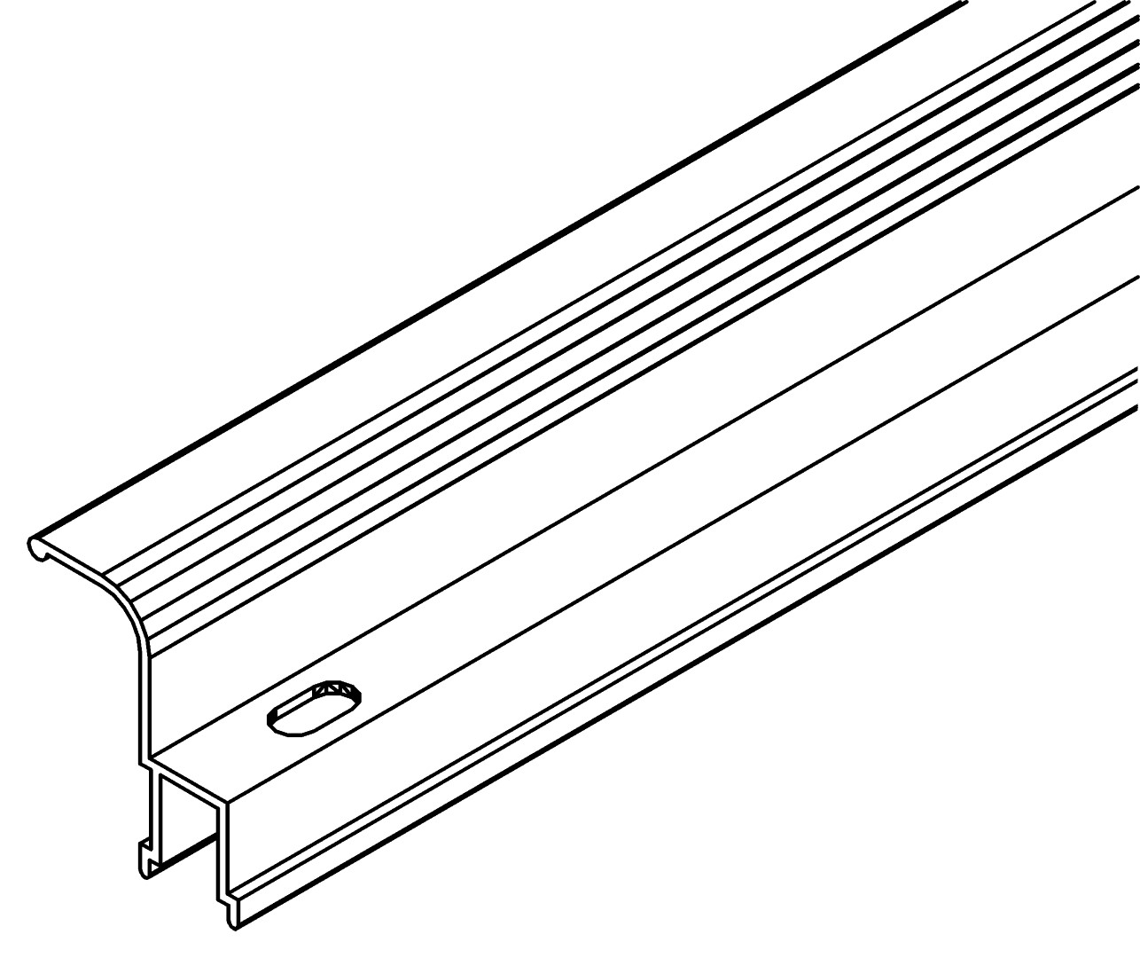 Fensterseitenprofil, l., 6020, L806, dark grey, Pa, Farbe: Anthrazit