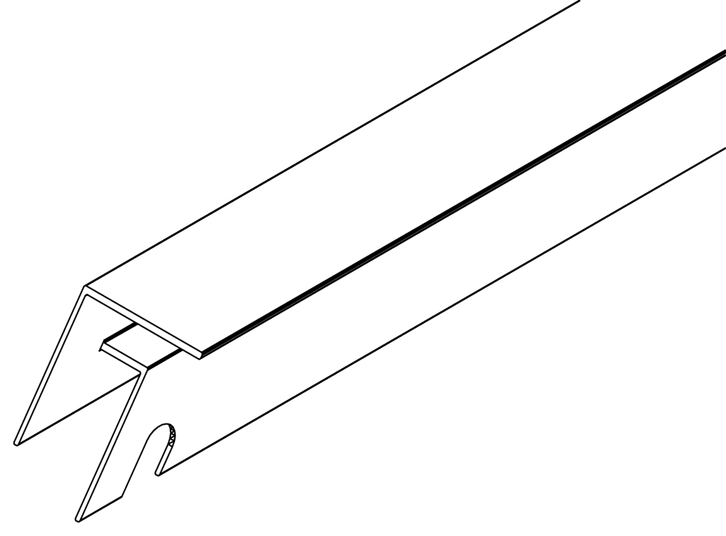 Giebeleckprofil rechts, 1594, L535,5, black, Panto, Farbe: Schwarz