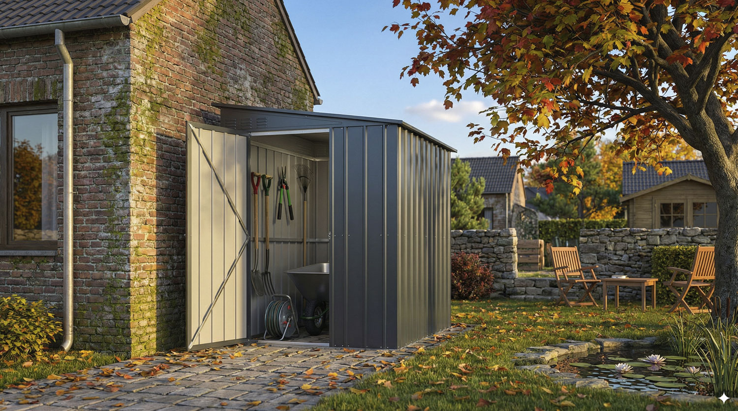 Anlehn-Gerätehaus LeanTo 56, Farbe: Anthrazit